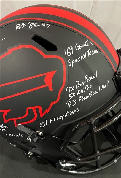 Lot Detail - Steve Tasker Signed & Stat Inscribed Bills Eclipse Replica ...