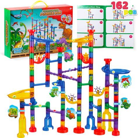 Joyin Dinosaur Theme Marble Run Set 162pcs Kids Marble Race ...