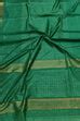 Stylish Green Bhagalpur Handloom Kota Checks Saree