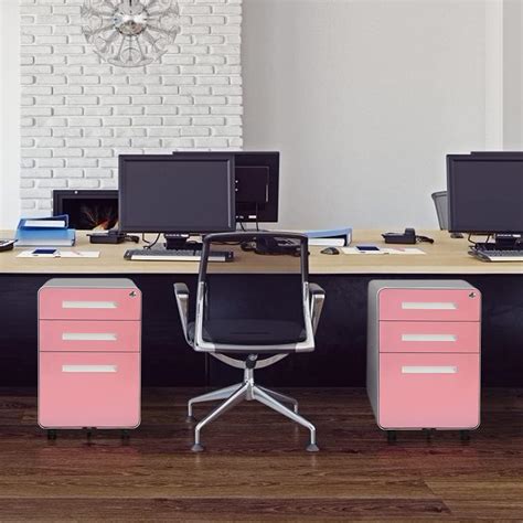 Atripark 3 Drawer Mobile File Cabinet with Lock India | Ubuy