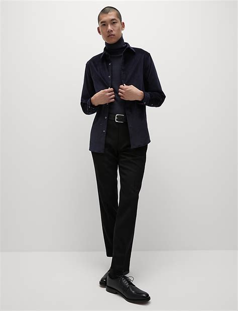 Buy Cotton Rich Velour Shirt at Marks & Spencer
