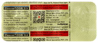 Concor Cor 2.5 Tablet: Uses, Side Effects, Price & Substitutes