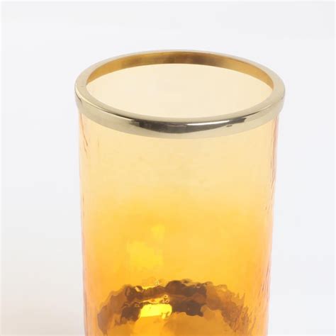 Buy Rylee Glass Hammered Hurricane Candle Holder from Home Centre at ...