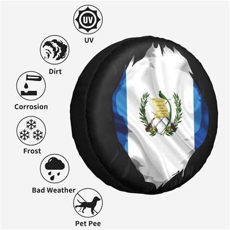 Buy Flag Map And Quetzal Bird Of Guatemala Rv Spare Tire Cover For Rv ...