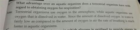 why is the rate of breathing in aquatic organisms much faster than ...