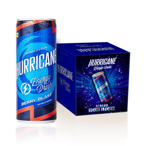 Budweiser Hurricane Energy Drink 250Ml Pack Of 6 - Blueberry : Amazon ...