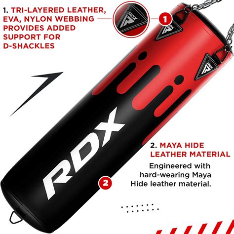 RDX Punching Bag Heavy Boxing Bag, 8pc Filled 5ft 4ft Anti Swing ...