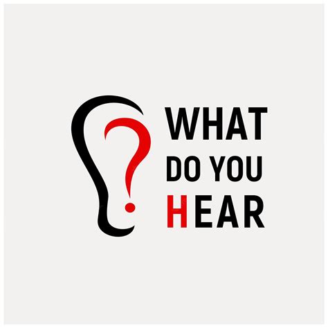 Premium Vector | What do you hear, ear with question mark logo design