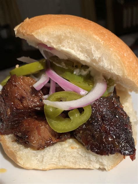 Leftover brisket? Burnt end sandwich! : r/BBQ