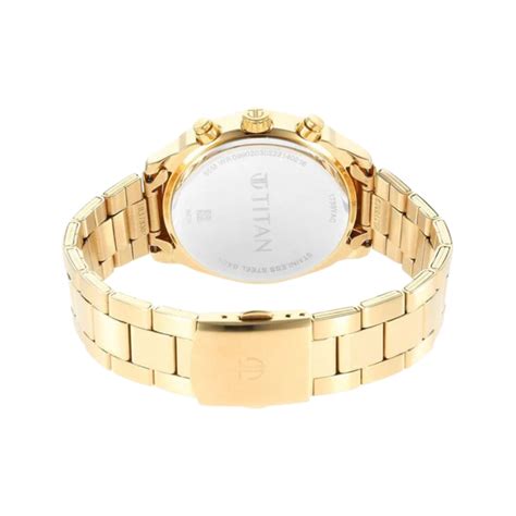 Titan Multifunction Stainless Steel Golden Case With Black and Gold Si ...
