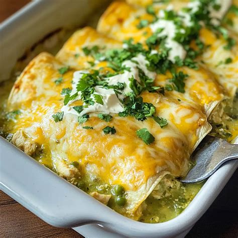 Best Green Chicken Enchiladas - Family Table Vibes
