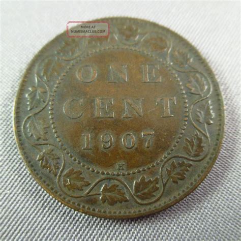 1907 - H Canadian Large (one) Cent Canada King Edward Vii Key Date ...