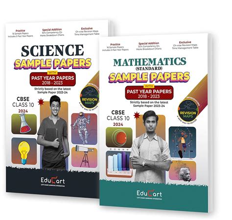 Educart CBSE Class 10 Sample Papers Bundle - Science & Maths 2023-24 ...