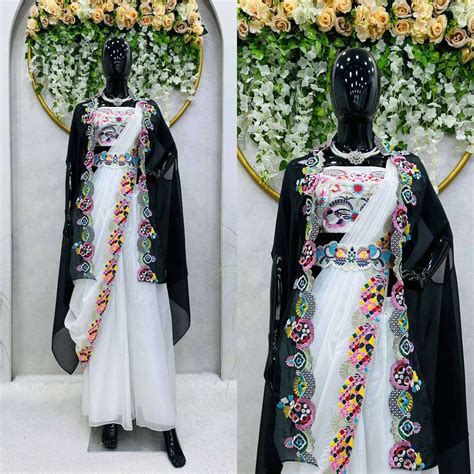 KD 1472 WHITE COLOUR BANGLORI SILK WITH THREAD EMBROIDERY WORK ...