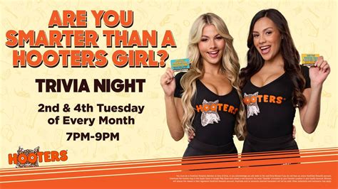 Trivia Night at Hooters of Addison, 5005 Beltine Rd, Addison, TX 75240 ...
