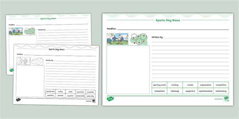 Sports Day Recount Newspaper Template