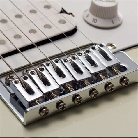 Bridge Tremolo Saddles, 6pcs Chrome Plated with Wrench Roller Bridge ...
