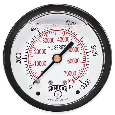 Winters PFQ Series Stainless Steel 304 Dual Scale Liquid Filled ...