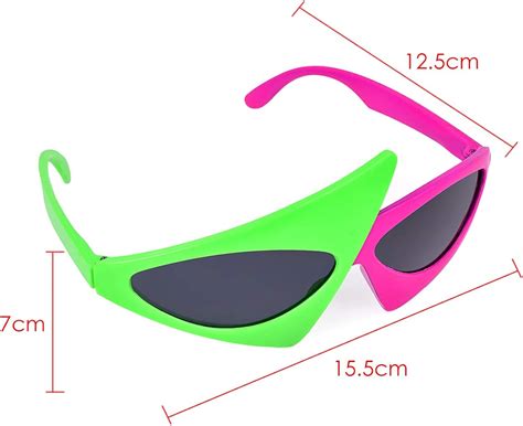 Buy PLAY BLING Novelty Party Sunglasses 80s Asymmetric Glasses Neon ...