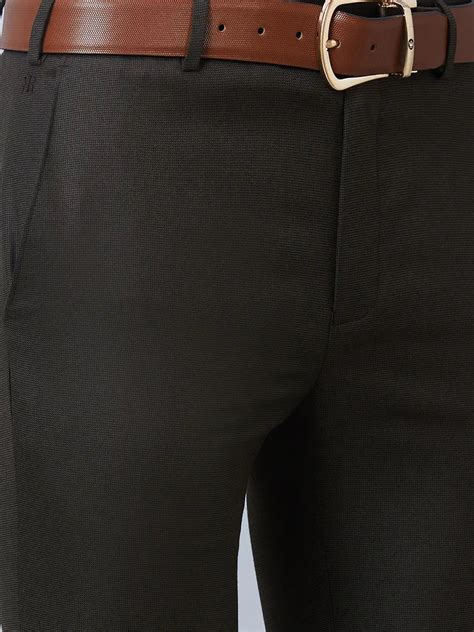 Raymond Men Brown Structure Slim Fit Polyester Blend Trousers – MyRaymond
