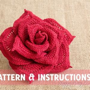 Image result for Large Crochet Rose Pattern