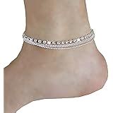 Buy Shining Diva Fashion Oxidised Silver Floral Single Stylish Anklet ...