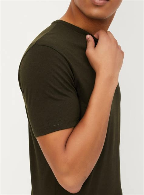 Buy Men Solid V-neck T-shirt Online at just Rs. 199.0 - 1000012837218 ...
