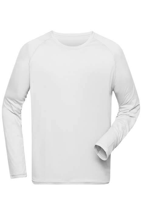Men Men's Sports Shirt Long-Sleeved White-Daiber