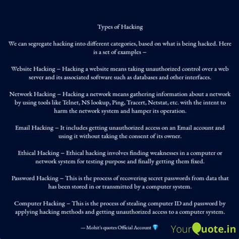 Types of Hacking We can ... | Quotes & Writings by Couple writes__ 👫 ...