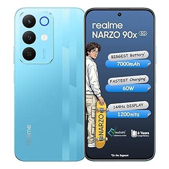 realme NARZO 90x 5G (Flash Blue,6GB+128GB) | 7000mAh + 60W Biggest ...