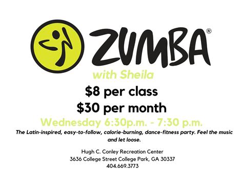 Zumba — College Park Recreation and Cultural Arts