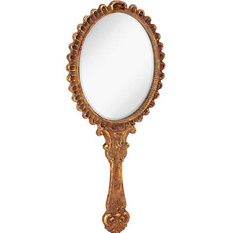 Antique Gold with Rottenstone Hand Mirror Shaped Wall Mirror | Hand ...