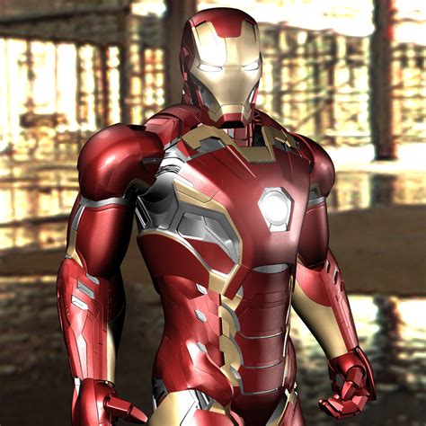Iron Man Mark 45 Avengers AOU 3D Model rigged .obj .ma .mb - CGTrader.com
