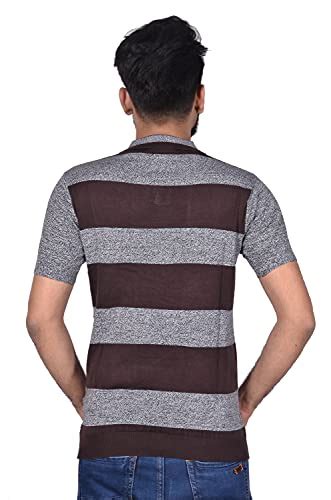 Buy KIRAN CREATION Men's Regular Fit Solid/ 100% Cotton Plain Half ...