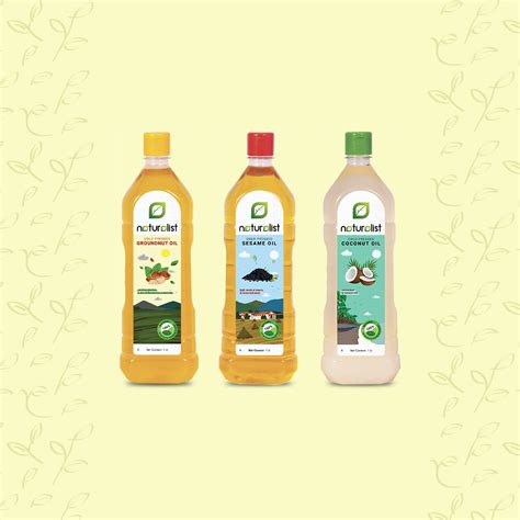 Naturalist Cold Pressed Oil Combo- Groundnut, Sesame & Coconut Oil - P