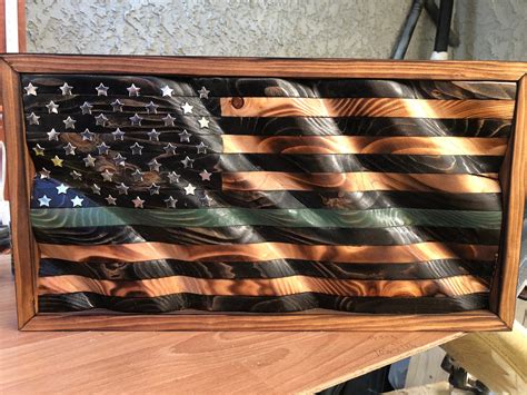 American Flag With Green Stripe - Etsy UK