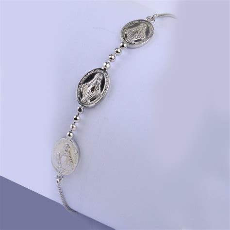 LeCalla - Buy 925 Sterling Silver Mother Mary Sliding Bracelet for Women