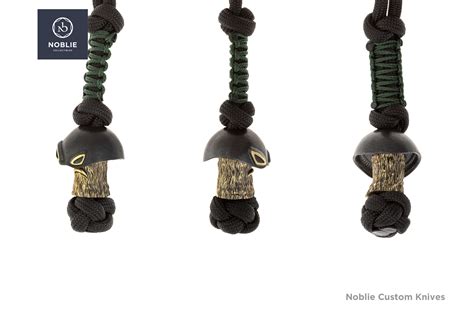 Mushroom Paracord Bead Keychain – Knife Lanyard Charm