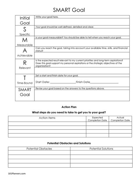 Smart Goals Worksheet 的图像结果
