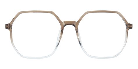 Warrenville Polygon Champagne Blue Light Glasses | GlassesShop