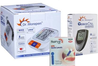 Dr. Morepen BP-15 Blood Pressure Monitor , Glucometer and infi lancets ...