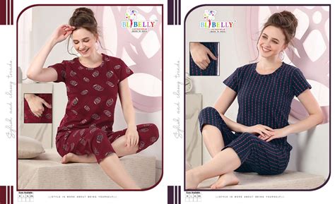 513 Belly Hosiery Sinker Capri Night Suits – Kavya Style Plus