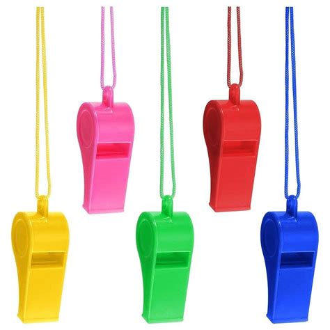 MOOLYAVAAN Products Plastic Whistles Colorful Whistles with Lanyard ...