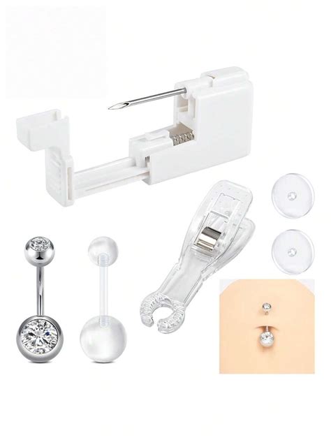 AVYRING 6 pièces Kit de piercing du nombril, kit de piercing du nombril ...