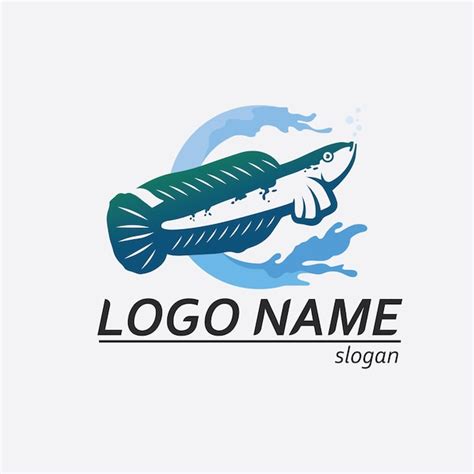 Channa snakehead fish predator fish animal underwater design logo and ...