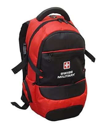 Buy Swiss Military Unisex 20 Liters Red and Black Laptop Backpack (LBP6 ...