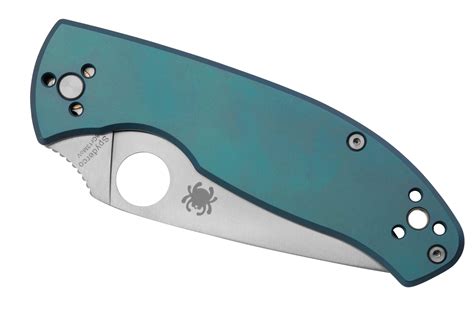 Spyderco Tenacious C122TIBLP Blue Titanium pocket knife ...