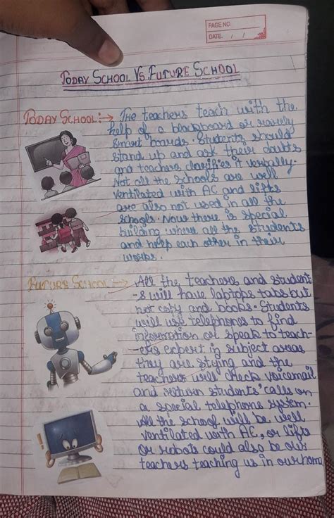 Compare and contrast the old school with the school of year 2157 which ...