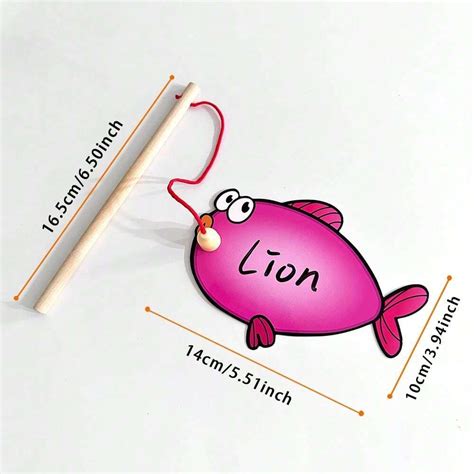 Juego de pesca magnética de madera reutilizable, juguete para ...