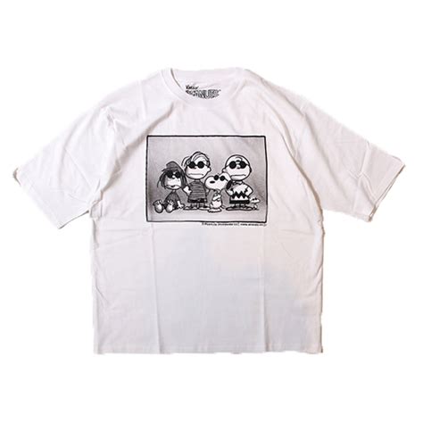 JOHNBUL PEANUTS GANG Tシャツ shades（ホワイト）[JT251C59] | TSUGU